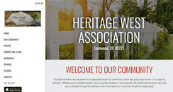 Desktop Screenshot of heritagewestassociation.com